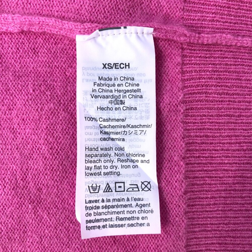J Crew 100% cashmere V-neck fitted sweater women size XS pink pullover AD465 - Picture 5 of 6